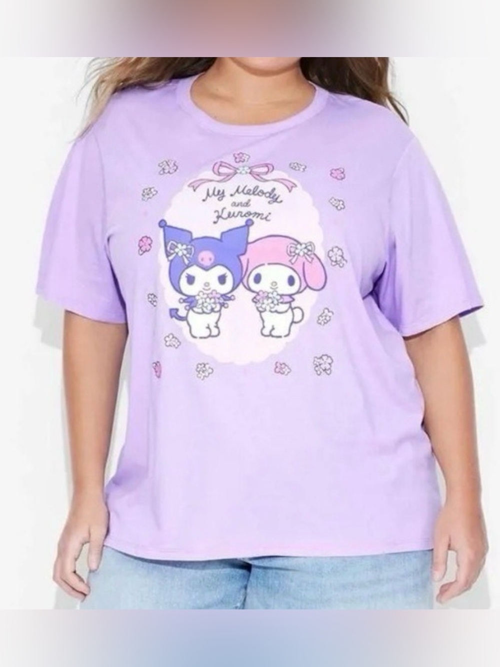 Sanrio Lavender My Melody & Kuromi Short Sleeve Tee
Size 3X
New with Tags
